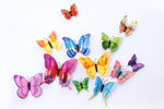 3D Rainbow Butterflies Wall Decals
