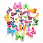 3D Rainbow Butterflies Wall Decals