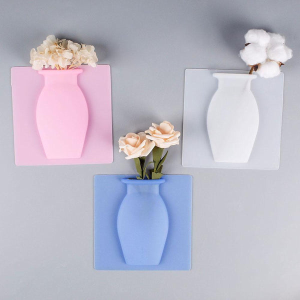 Reusable Wall-Mounted Silicone Vase