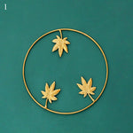 Golden Metal Ring Wall Ornament