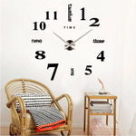 3D Acrylic Mirror Self Adhesive Wall Clock