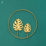 Golden Metal Ring Wall Ornament