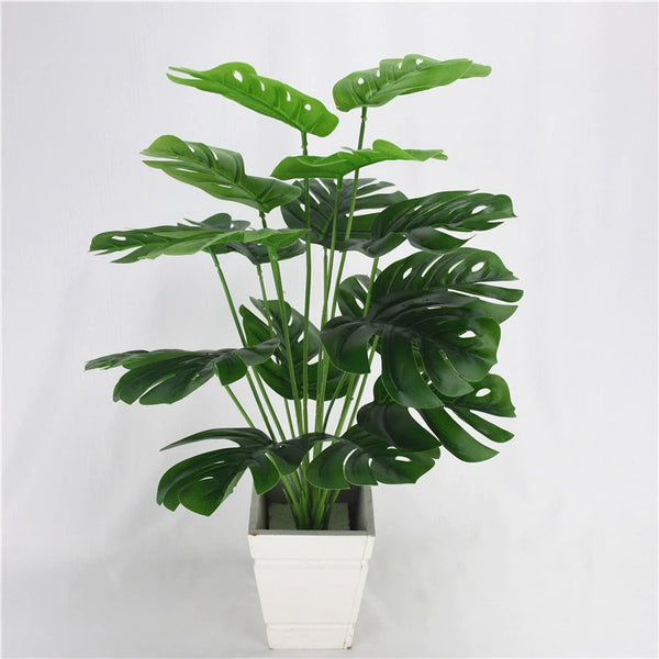 Artificial Green Monstera Leaves