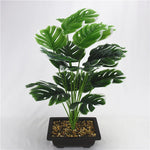Artificial Green Monstera Leaves