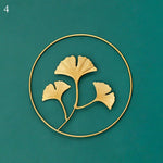 Golden Metal Ring Wall Ornament