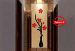 3D Retro Flower Vase Wall Decal