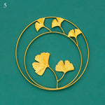 Golden Metal Ring Wall Ornament