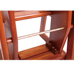 Dual-Purpose Wooden Ladder Stool