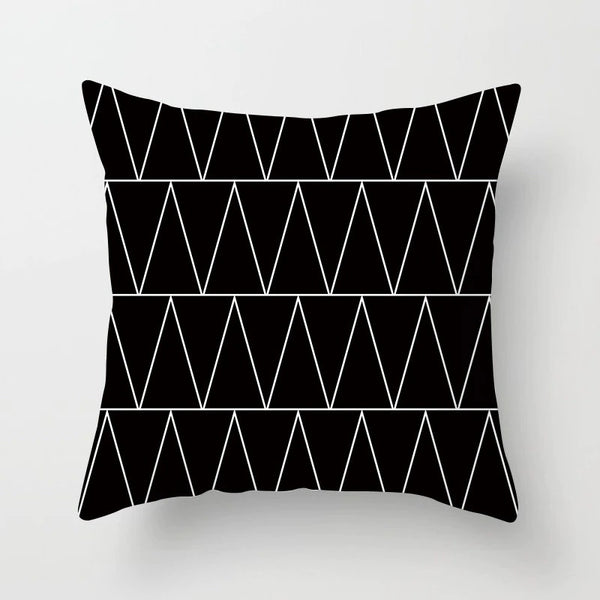 Black White Decorative Cushion Cover