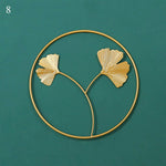 Golden Metal Ring Wall Ornament