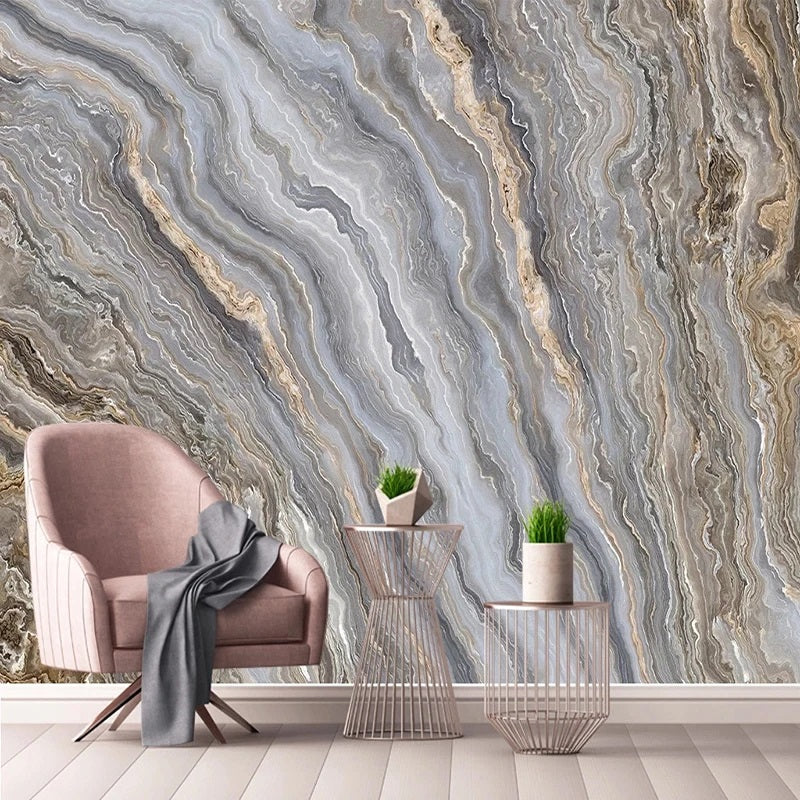 Retro Marble Landscape Wallpaper