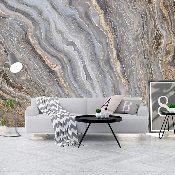 Retro Marble Landscape Wallpaper