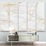 Modern White Marble Golden Line Wallpaper