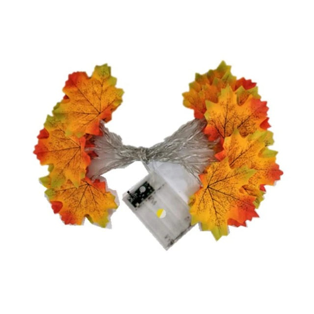 LED Artificial Autumn Leaves String Lights