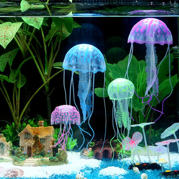 Artificial Glowing Jellyfish Aquarium Decoration