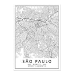 Black and White Brazil Wall Art Canvas