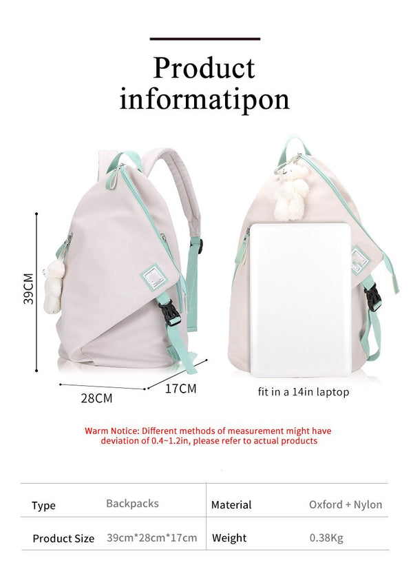 Women's Cotton Fabric School Backpack