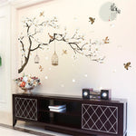 Chinese Style White Flowers Wall Decal