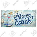 Wooden Beach Signage