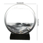 3D Flowing Sand Art Picture Round Glass