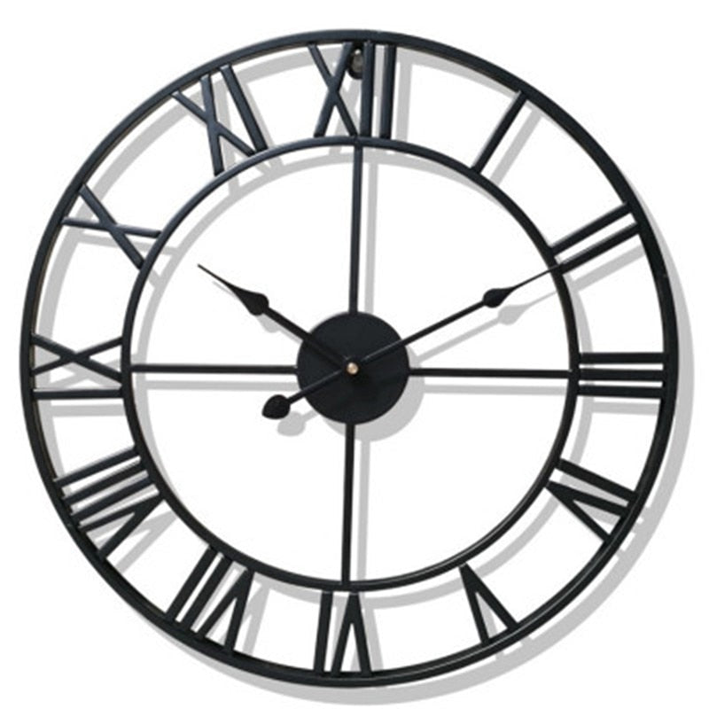 Retro Black Iron Wall Clock