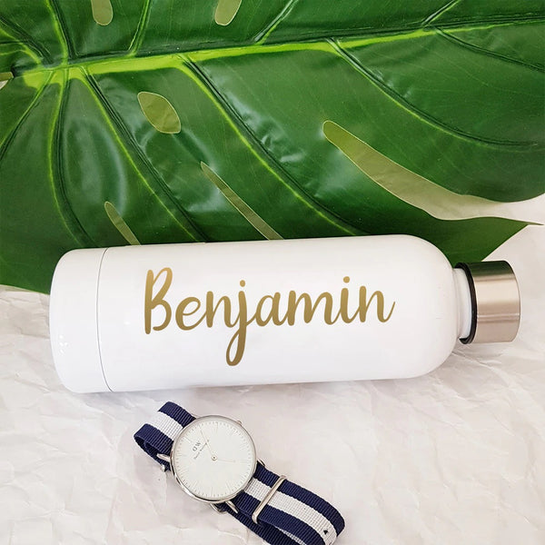 Creative Bottle Decor With Custom Name Stickers
