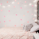 Pink Watercolor Dots Wall Decals