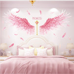 Girl with Pink Wings Wall Decals