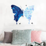Beautiful Blue Butterfly Wall Decals