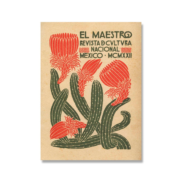 El Maestro Vintage Cactus Wall Canvas