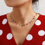 Handmade Colorful Stone Chain Necklace