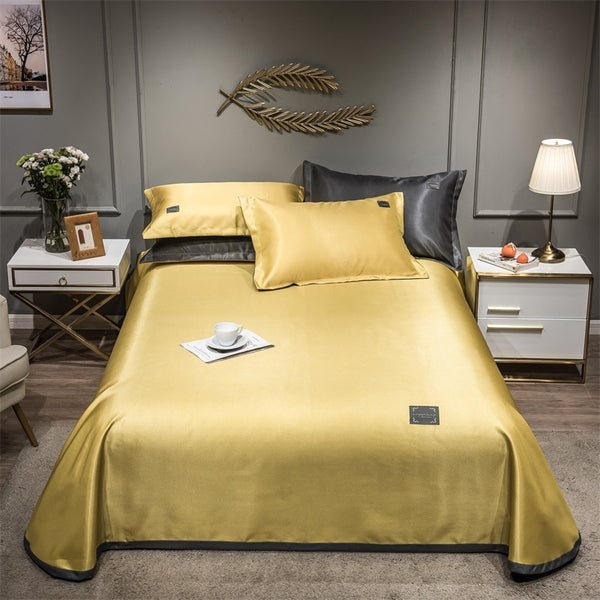 Luxurious Yellow Silk Bedding Set