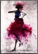 Modern Dancing Skirt Girl Wall Art Canvas