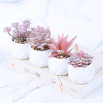 Pink Flocking Artificial Bonsai With Pot