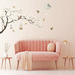 Chinese Style White Flowers Wall Decal