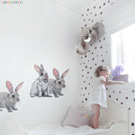 Cute Cartoon Bunny Wall Decals