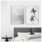 California Black and White Canvas Painting