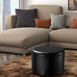Simple Round Leather Sofa Stool