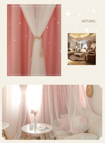 Double Pink Princess Shade Curtains