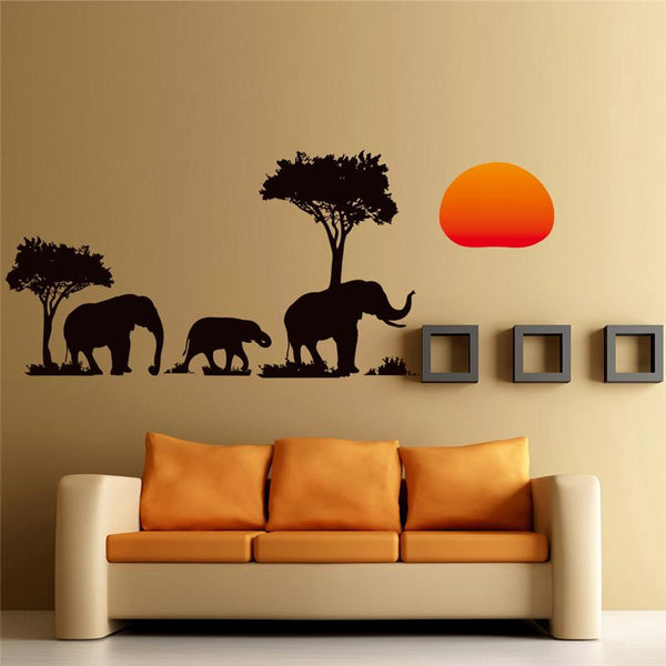 Safari Sunset Wall Decal