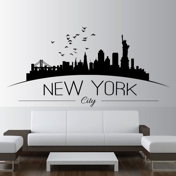 New York City Skyline Silhouette Wall Decal