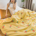 Radish Yellow Soft Flannel Blanket