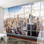 New York City Landscape Window Wallpaper