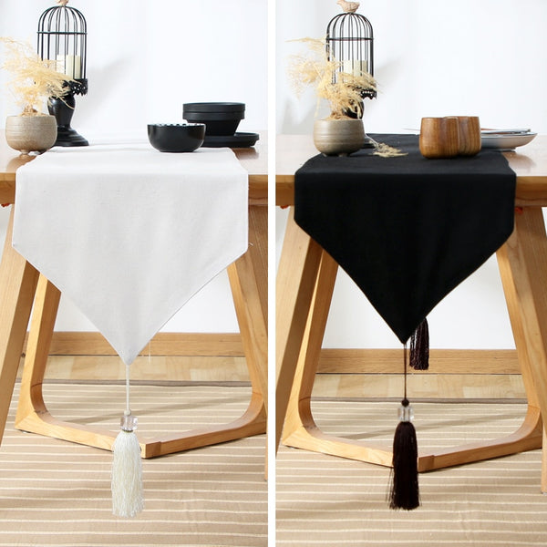 Japanese Style Black or White Table Runner