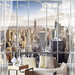 New York City Landscape Window Wallpaper