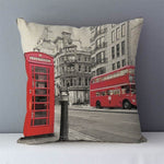 Retro Nostalgic London England Cushion Cover