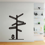 NYC Central Park Broadway Signpost Wall Decal