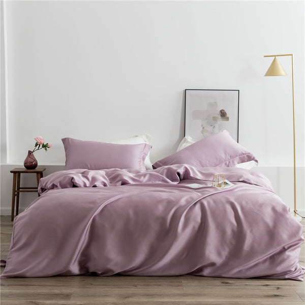 Luxury Pink Silk Bedding Set