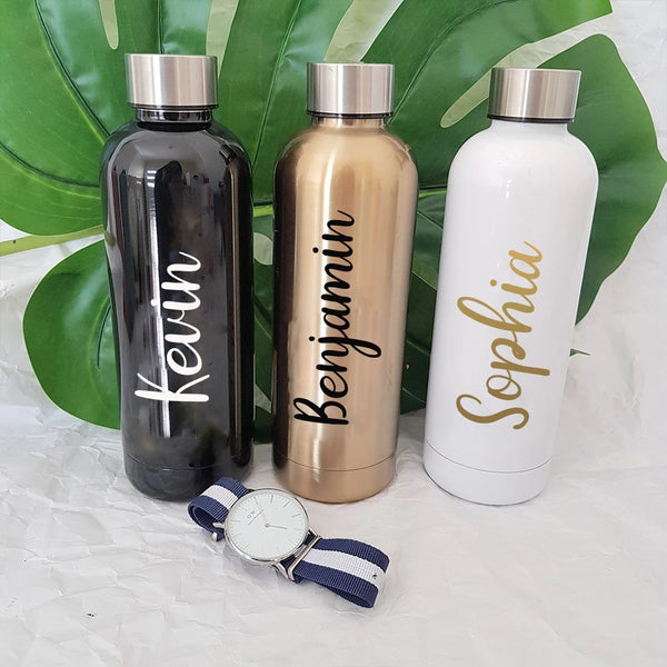 Creative Bottle Decor With Custom Name Stickers