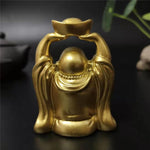 Gold Laughing Buddha Figurine